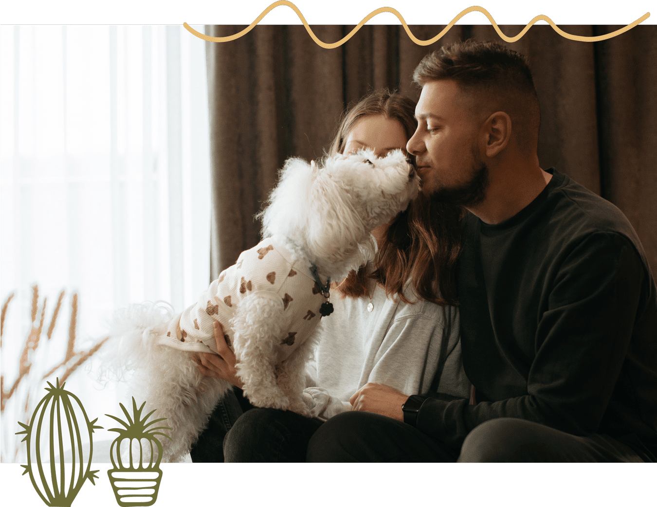 Dog and owner share kisses after expert care from Desert Rose Animal Hospital with Dr. Casida